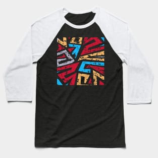 Crazy Abstract Design Baseball T-Shirt